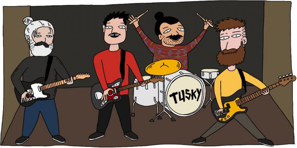 Tusky band comic